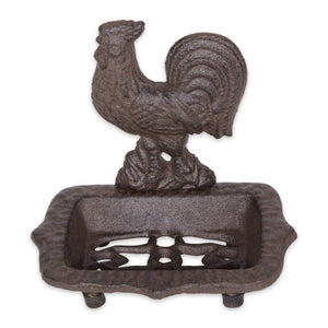 ROOSTER CAST IRON SOAP DISH