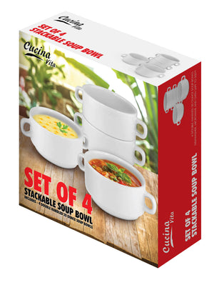 Set Of 4 Stackable Soup Bowls
