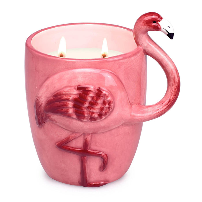 PINK FLAMINGO CANDLE CUP
