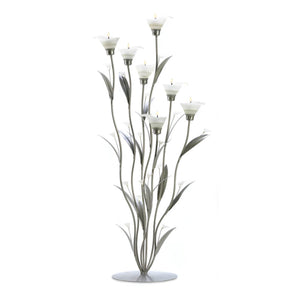 SILVER CALLA LILY CANDLEHOLDER