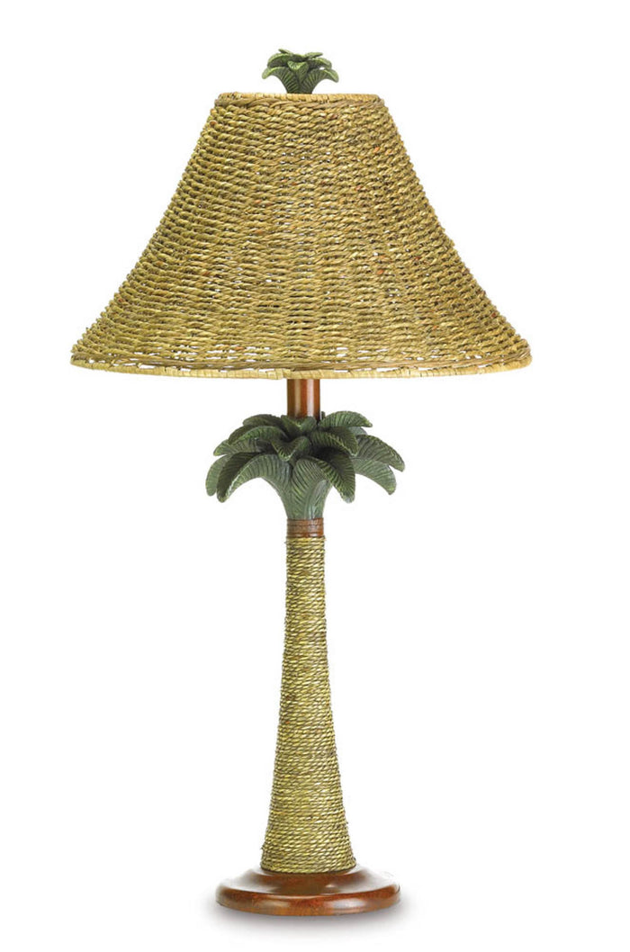 PALM TREE RATTAN LAMP