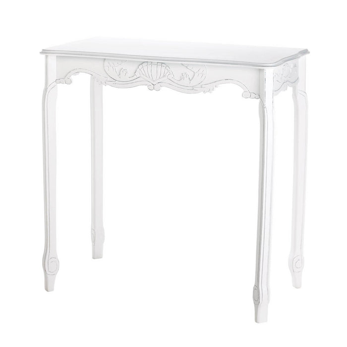 WHITE SCALLOPED HALL TABLE