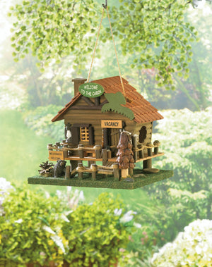 WOODLAND CABIN BIRDHOUSE