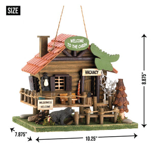 WOODLAND CABIN BIRDHOUSE