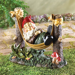 SLUMBERING GNOME STATUE