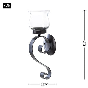 SCROLLING CANDLE SCONCE