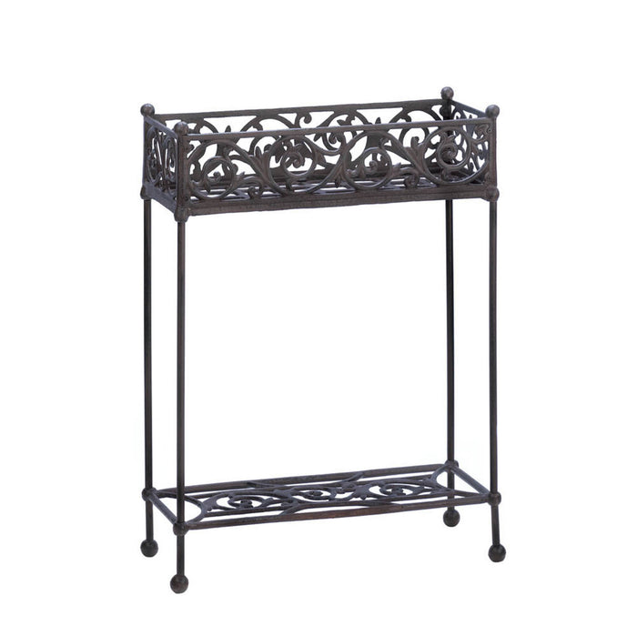 CAST IRON TWO-TIER PLANT STAND