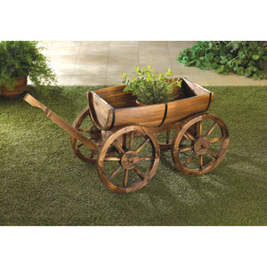 APPLE BARREL PLANTER WAGON
