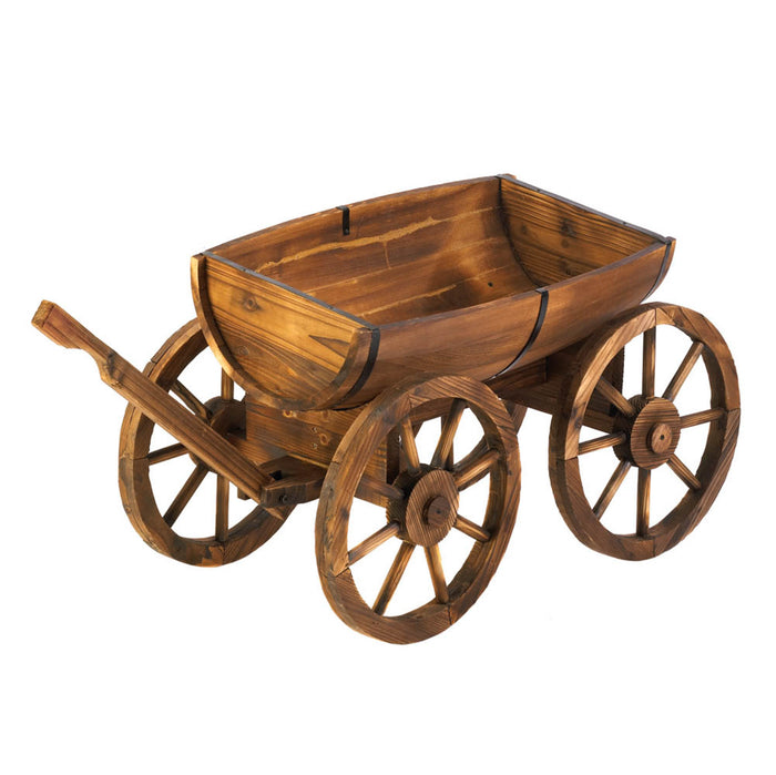 APPLE BARREL PLANTER WAGON