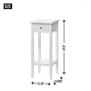 WILLOW WHITE SIDE TABLE