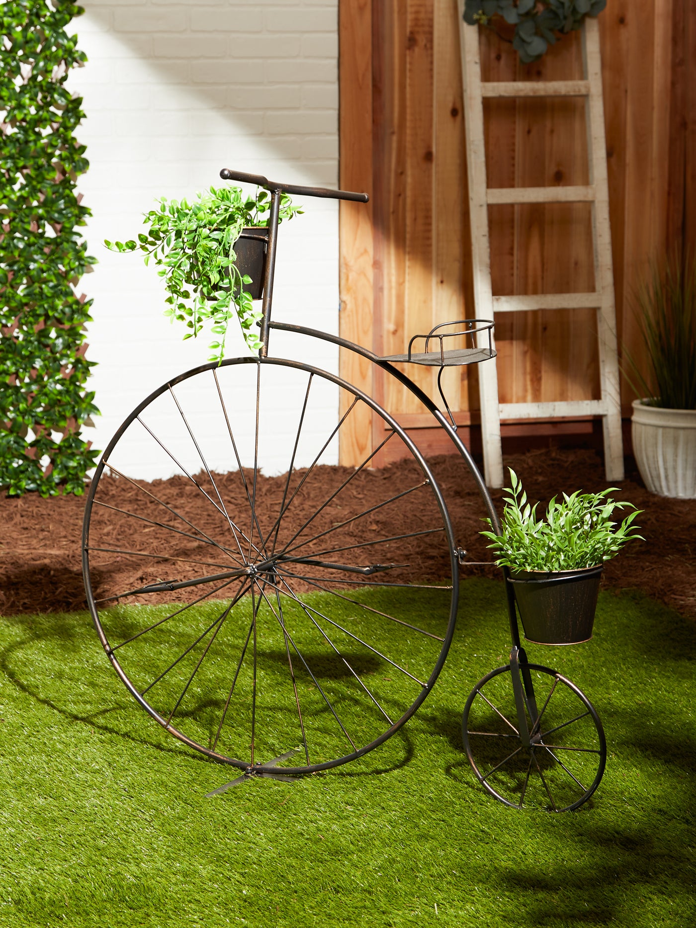 bicycle pot plant stand OLD-FASHIONED BICYCLE PLANT STAND – Sigma Distributors