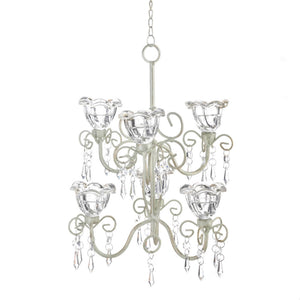 Crystal Blooms Double Chandelier