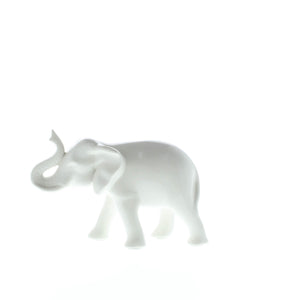 SLEEK WHITE CERAMIC ELEPHANT