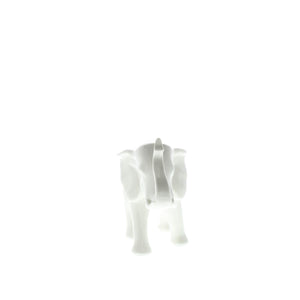 SLEEK WHITE CERAMIC ELEPHANT