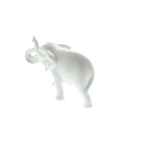 SLEEK WHITE CERAMIC ELEPHANT