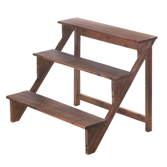 WOODEN STEPS PLANT STAND
