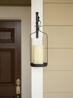 HANGING HURRICANE GLASS WALL SCONCE