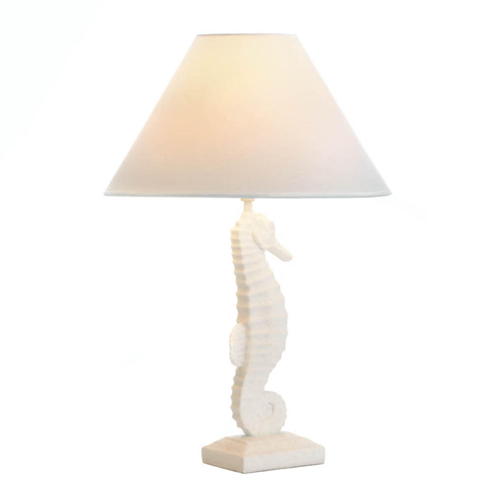 WHITE SEAHORSE TABLE LAMP
