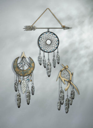 CRESCENT MOON DREAMCATCHER WALL DECOR