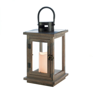 Rustic Lantern With Led Candle