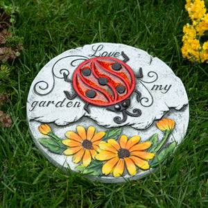 SUNFLOWER LADYBUG GARDEN STEPPING STONE