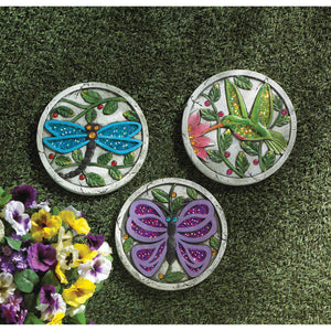 PURPLE BUTTERFLY GARDEN STEPPING STONE
