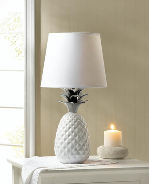 SILVER TOPPED PINEAPPLE TABLE LAMP