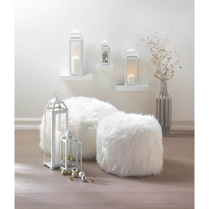 SMALL COUNTRY WHITE OPEN TOP LANTERN