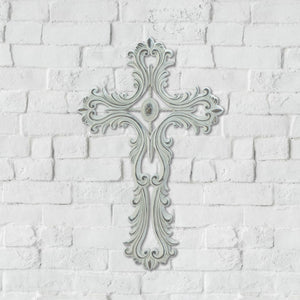 SCALLOPED WHITE CROSS