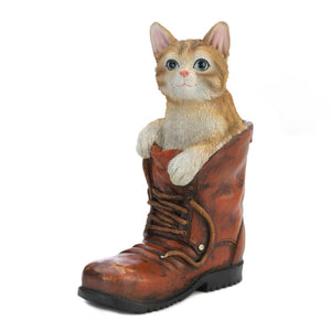 Cat In A Boot Garden Figurine