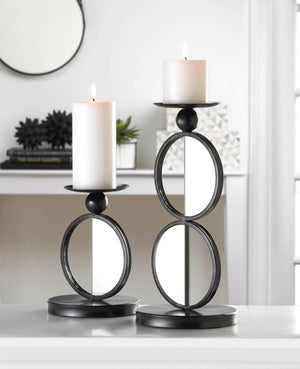 DUO MIRRORED CANDLEHOLDER