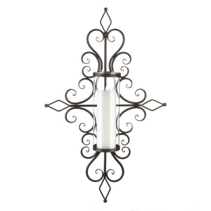 FLOURISHED CANDLE WALL SCONCE