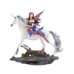 Riding Fairy And Unicorn Figurine