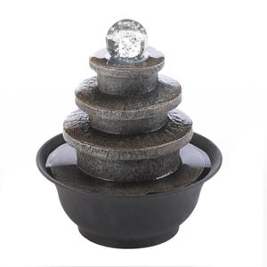 Tiered Round Tabletop Fountain (Incl. Pump)