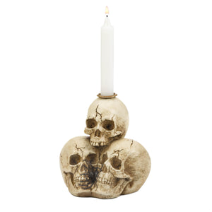 TRIPLE SKULL CANDLEHOLDER