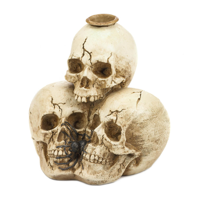 TRIPLE SKULL CANDLEHOLDER