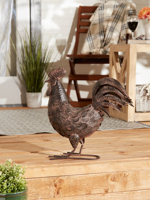 BROWN ROOSTER DECORATION