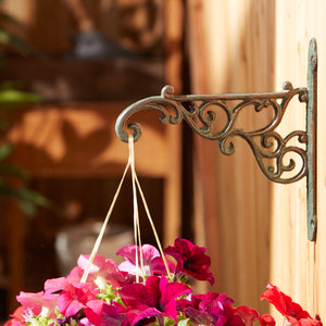 ORNATE CAST IRON PLANTER BRACKET