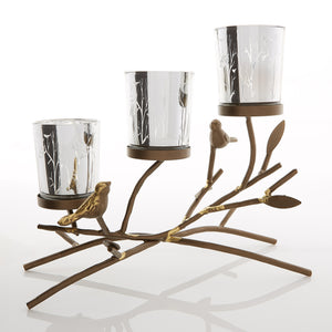 TRIPLE TEALIGHT BRANCHES CANDLEHOLDER